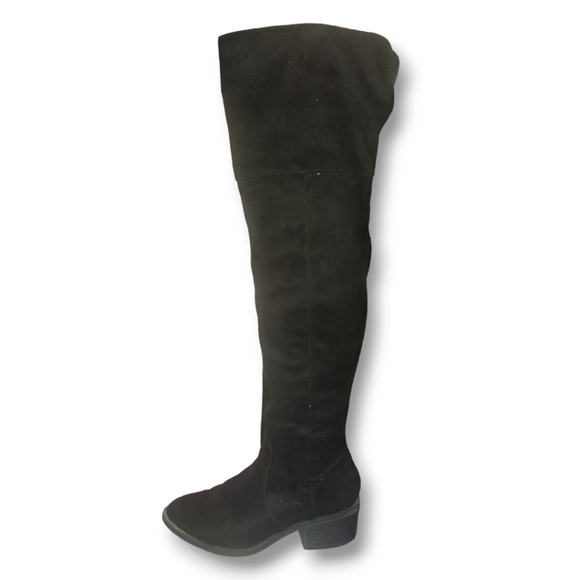 EXPRESS Over The Knee Faux Suede Boots - Black | Size 7 - Picture 11 of 16